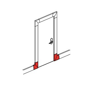 ANGLE PLAT A 40X12,5 BLANC