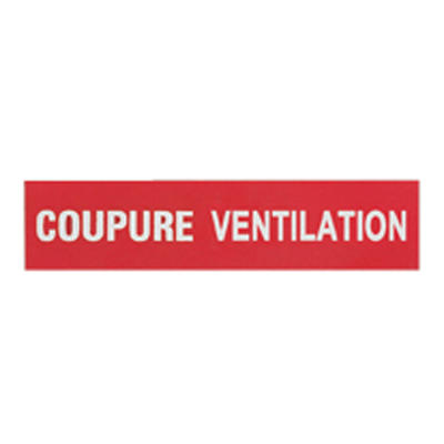 ETIQUETTE COUPURE VENTILATION