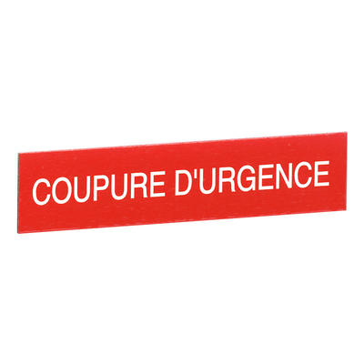 ETIQUETTE COUPURE D'URGENCE