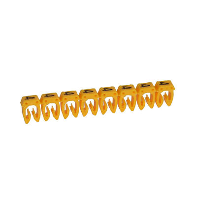 Repère CAB 3 pour filerie 0,5 à 1,5 mm² - chiffre 4 - jaune