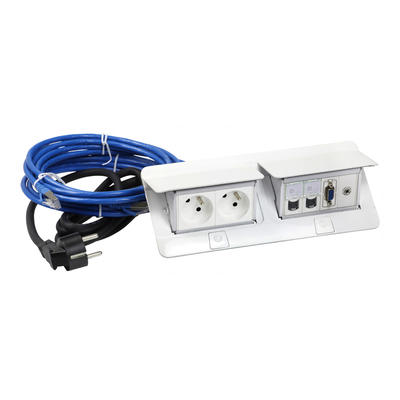 POPUP BLANC2PCFB+2RJ45+HD15JCK