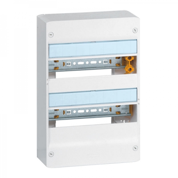 Coffret Drivia 13 modules - 2 rangées - IP30 - IK05 - Blanc RAL