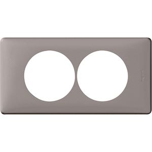 PLAQUE NEUT 2P 57MM TAUPE