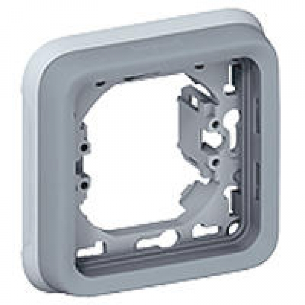 Support plaque - pour encastré Prog Plexo composable Gris - 1 po