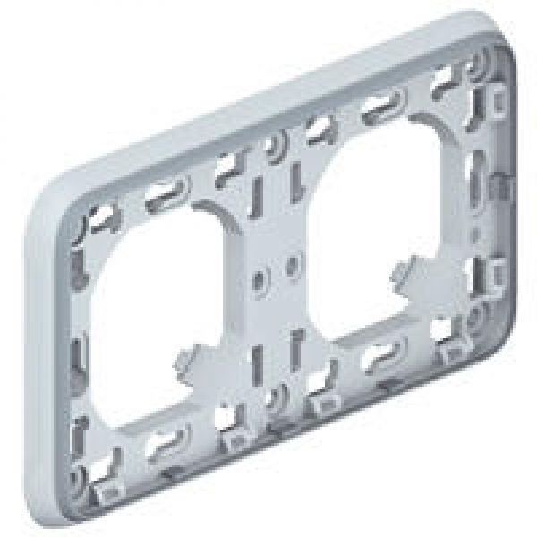 Support plaque - pour encastré Prog Plexo composable Gris - 2 po