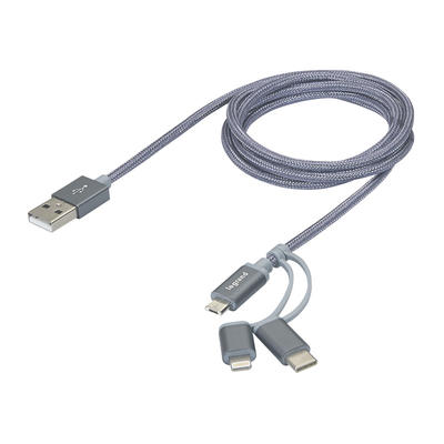 CABLE 3EN1 MICROUSB/USBC/LIGHT