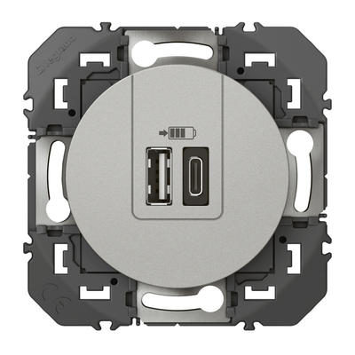 CHARG 2USB A+C 3A 15 W ALU C.