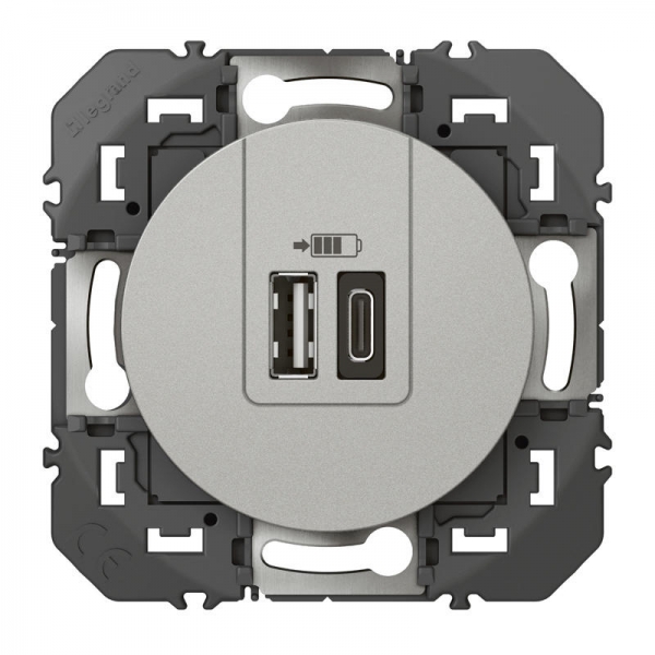 CHARG 2USB A+C 3A 15 W ALU