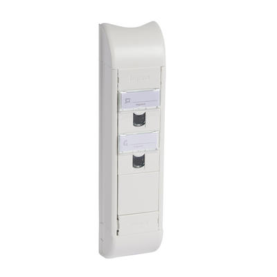 Bloc-colonne - 2xRJ45 Cat.6 FTP 90° + 1 obturateur 2 mod - Blanc