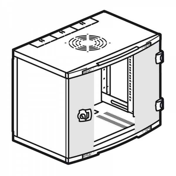 Coffret fixe LCS² 19'' - IP20-IK08 - 6 U - 350x600x400