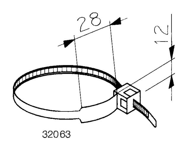 Collier identific Colring - dent int polyamide 6/6 - l 4,6 - L 1