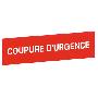 ETIQUETTE COUPURE D'URGENCE