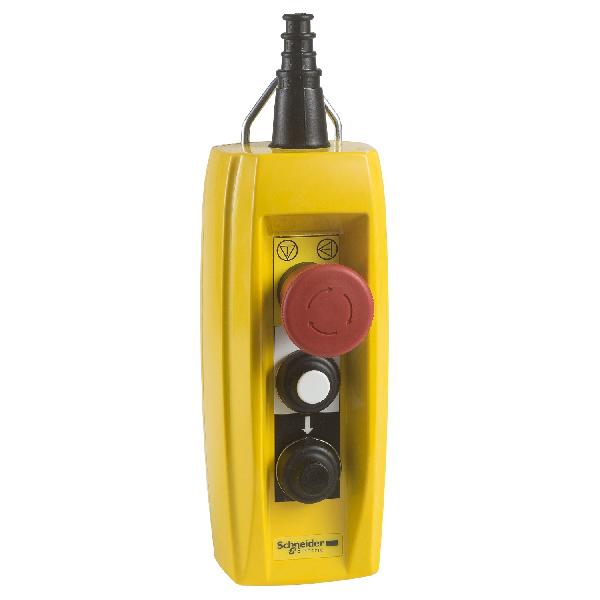 pendant station XAC-B - 2 pushbuttons + 1 emergency stop - power circuit - 12 A