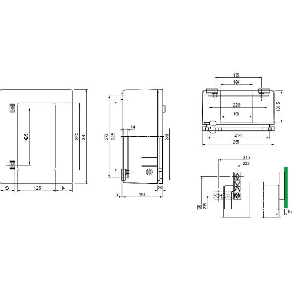 COF POL PLM308X250X160 IP66VITRE