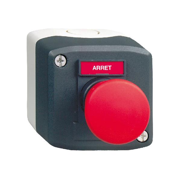 BOITE METAL COMPLETE, ARRET URGENCE TOURNER-DEVERROUILLER DIA 40MM ATEX D