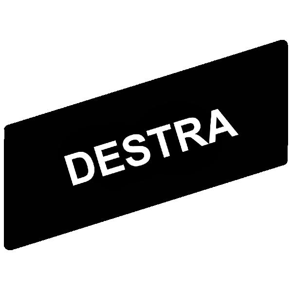 marked legend 8 x 27 mm for legend holder 30 x 40 mm - DESTRA