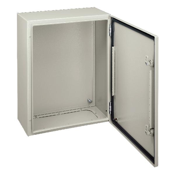 Spacial CRN porte pleine avec plaque de mont. H300xW300xD150 IP66 IK10 RAL7035..