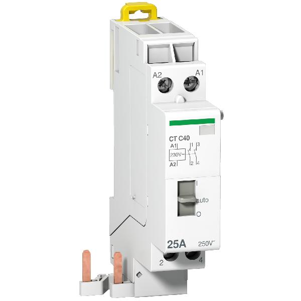 contactor with manual control - CTC40 - 2 NO - 25 A - 230 V AC