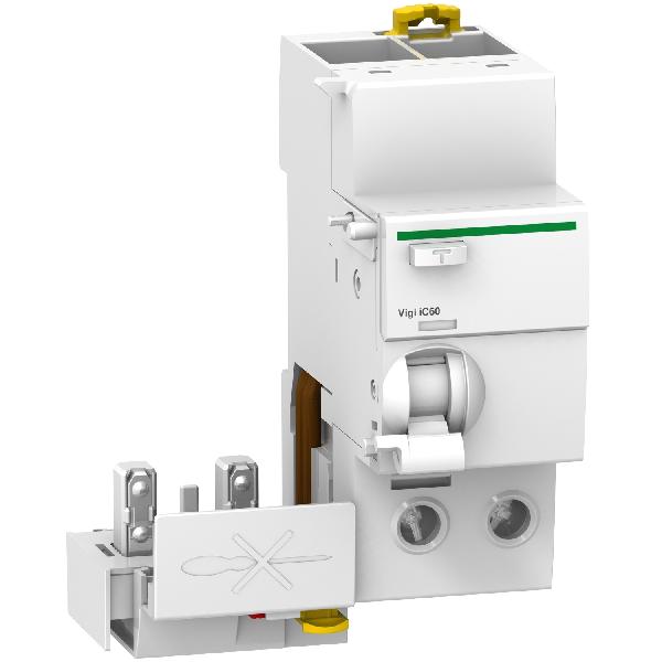 BLOC DIF iC60 - blocs additifs mis à la terre - 2P - 40 A - 500 mA - type AC