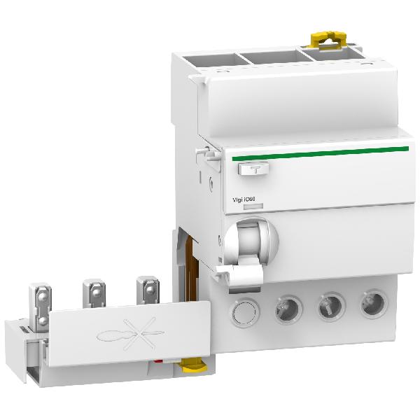 BLOC DIF iC60 - blocs additifs mis à la terre - 3P - 40 A - 500 mA - type AC