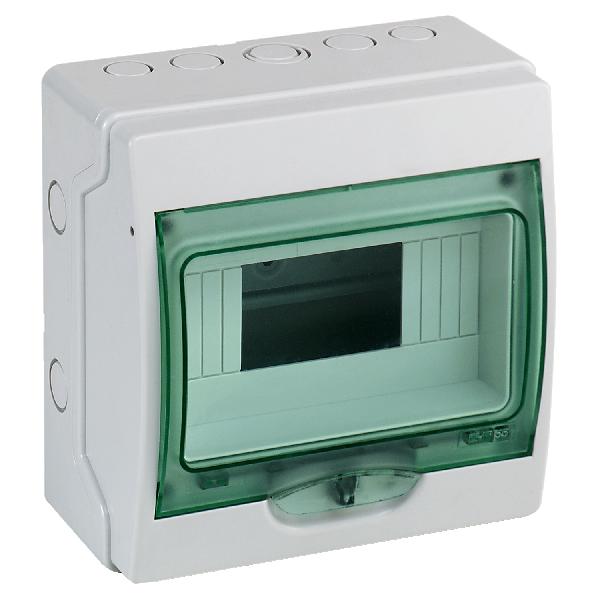 coffret mini Kaedra en saillie - IP 65 - 1 x 8 modules - porte transparente