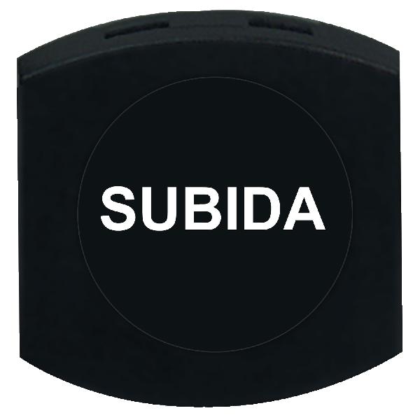 black cap marked SUBIDA for square non illuminated pushbutton Ø16