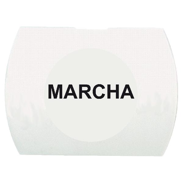 white cap marked MARCHA for rectangular non illuminated pushbutton Ø16