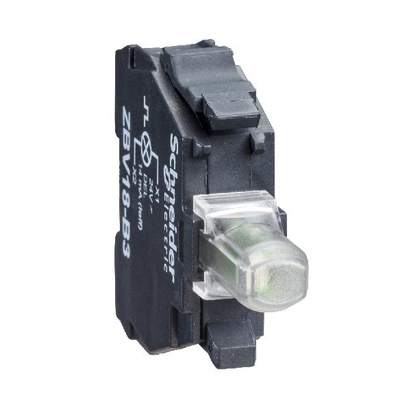 green light block for head Ø22 integral LED 24...120V screw terminal for lugs