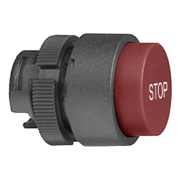 tête bouton poussoir diam 22 rouge STOP