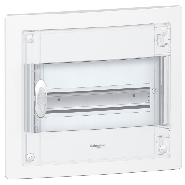 Pragma flush enclosure - IP40 - 1 x 13 modules - transparent door