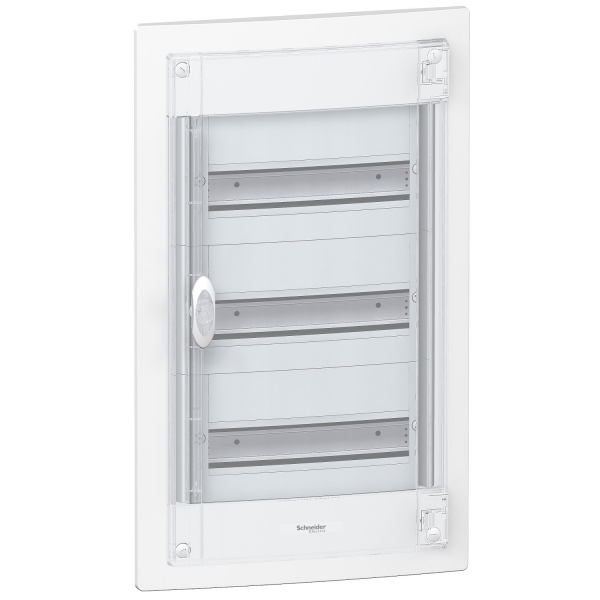 Pragma flush enclosure - IP40 - 3 x 13 modules - transparent door