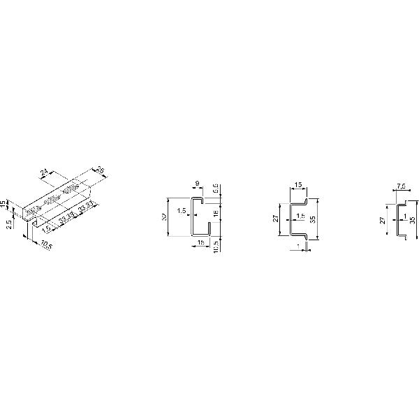 LONGERONS ALU H1000MM