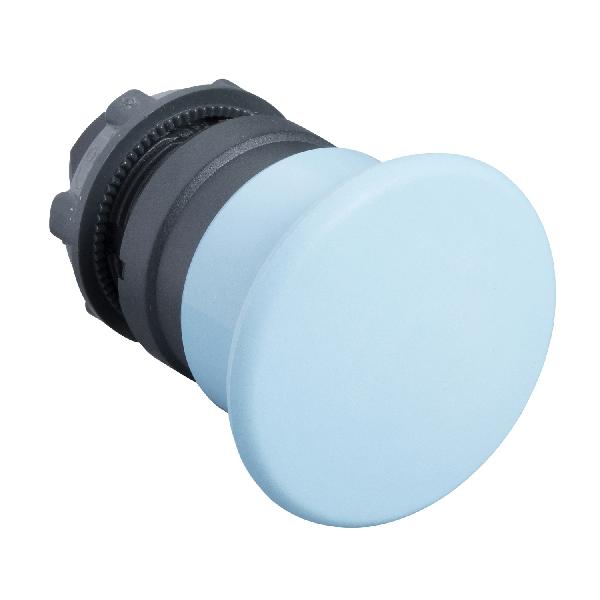 mushroom head pushbutton spring return light blue 4