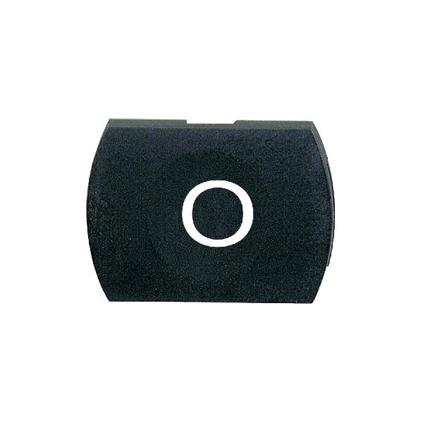 capsule lisse O - noir pour poussoir rectangulaire Ø 16