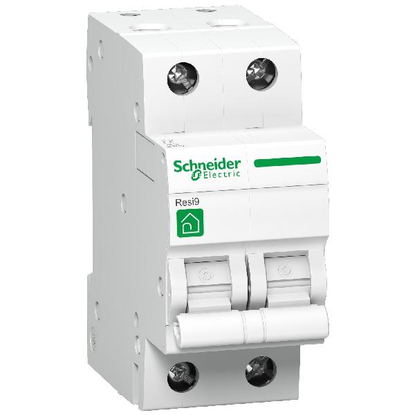 Resi9 Disjoncteur modulaire 2P 6A 400V C Pouvoir de coupure=3000A