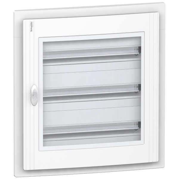 Pragma flush enclosure - IP40 - 3 x 24 modules - transparent door