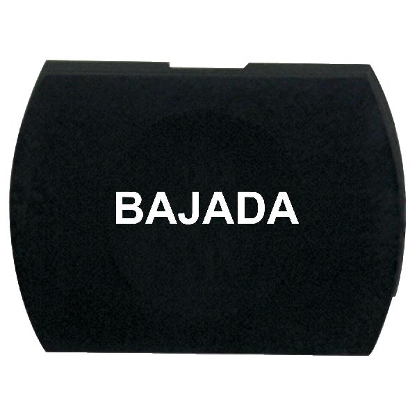 black cap marked BAJADA for rectangular non illuminated pushbutton Ø16