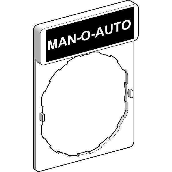legend holder 30 x 40 mm with legend 8 x 27 mm with marking MAN-O-AUTO