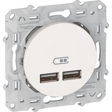 ODACE CHARGEUR USB 2.1 BLANC