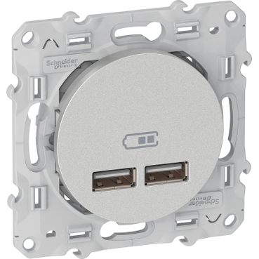 ODACE CHARGEUR USB 2.1 ALUMIN