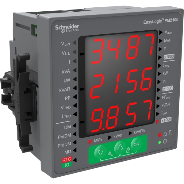 EasyLogic PM2130, Power & Energy meter, up to 31stH, LED, RS485, class 0.5S