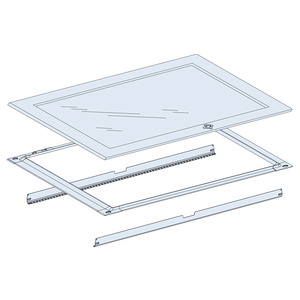 Porte transparente, IP55, 33 modules, L = 850 mm