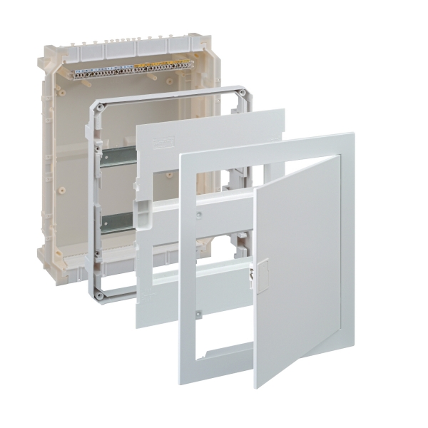 boîtier encastré Pragma - IP40 - 2x12 modules - 63 A - porte opaque réversible