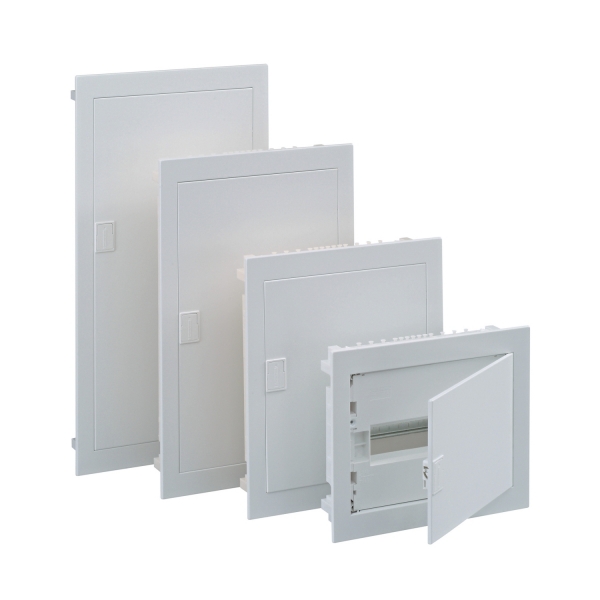 boîtier encastré Pragma - IP40 - 3 x 12 modules - 63 A - porte opaque réversible