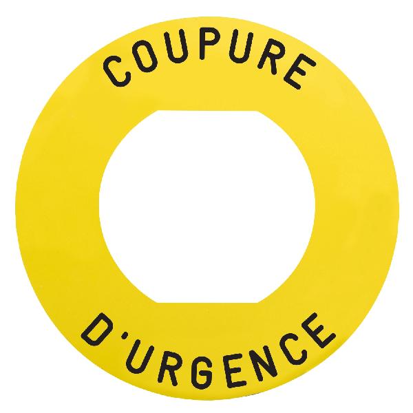 ETIQUETTE COUPURE URGENCE