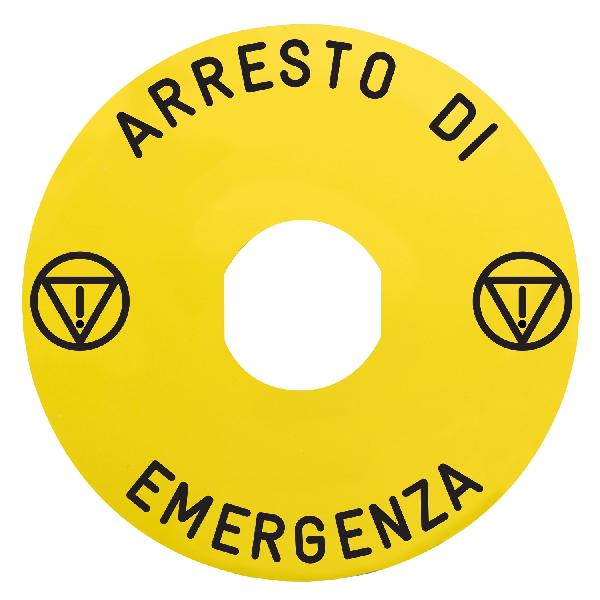 ETIQUETTE ARRESTO DI EMER