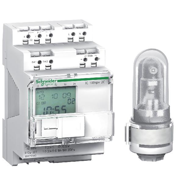 Acti9-IC100kp+ -2C-commutateur crépus. program. avc fonc. de minu. - 1-99000lux