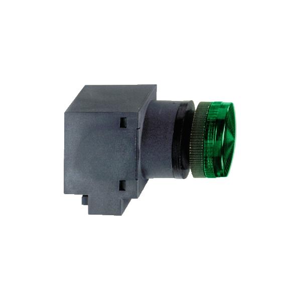 round pilot light Ø 22 - green - bulb BA 9s - 120 V - screw clamp terminals