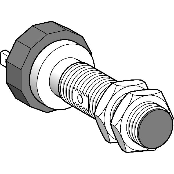 détecteur inductif XS1 cylindrique M18 Sn 5 mm connecteur DIN