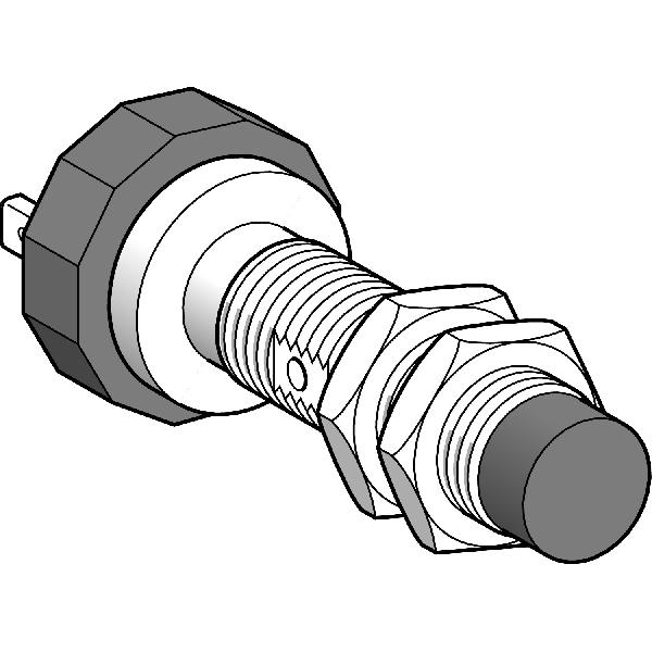 détecteur inductif XS2 cylindrique M18 Sn 8 mm connecteur DIN